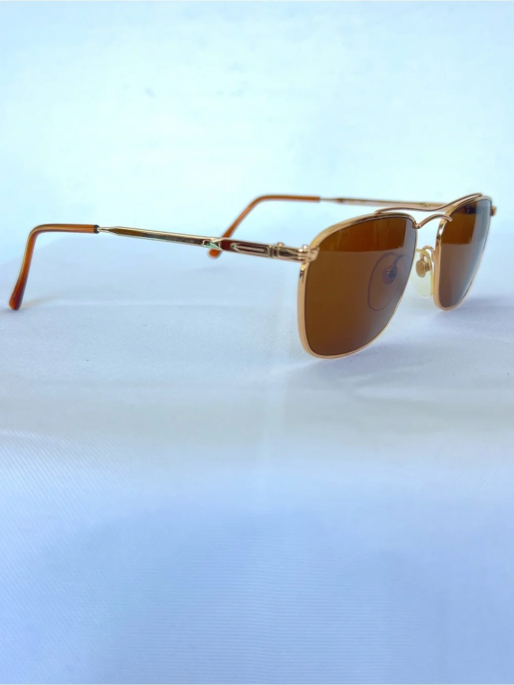 PERSOL Italy RATTI PM473 DIC DR Gold Metal Frame Brown Lens Aviators Sunglasses